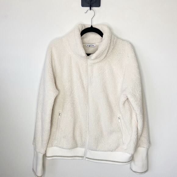 Athleta Jackets & Blazers - Athleta Tugga Cream Teddy Jacket Plush Cozy Design Size XL